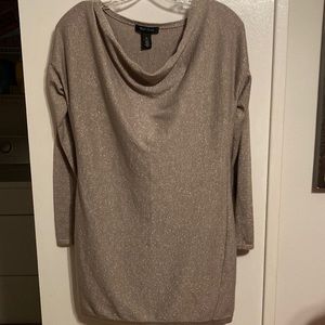 🟫🟫 White House Black Market Women’s 3/4 Length Sleeved Dress Champagne (XS)